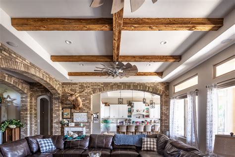 wood box ceiling beams